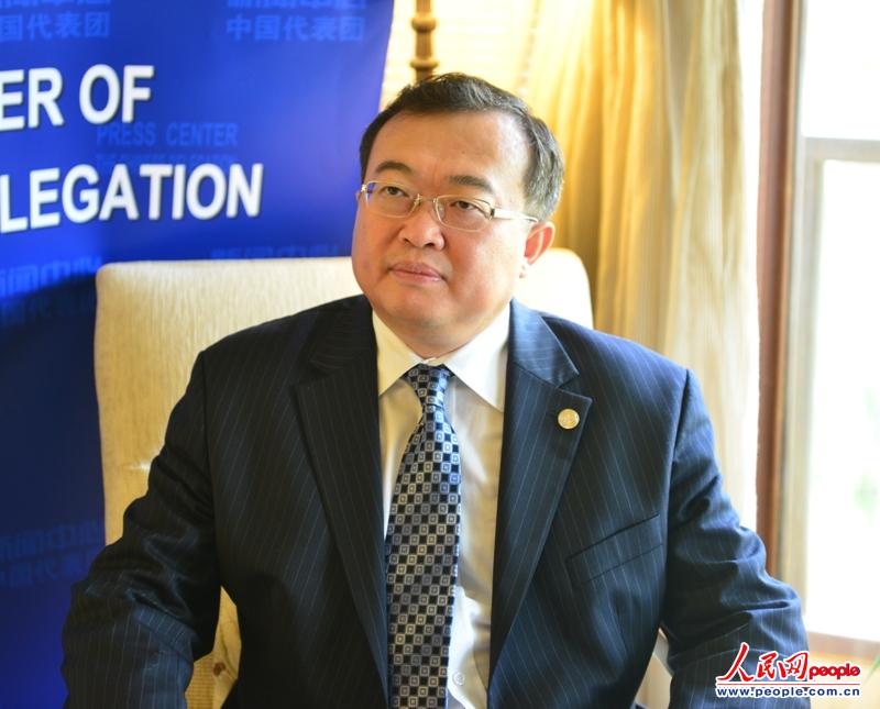 中國駐印尼大使劉建超接受人民網(wǎng)專訪。(攝影:人民網(wǎng)記者 于凱)