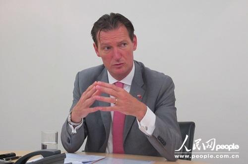 荷蘭外商投資局局長(zhǎng)倪景潤(rùn)(Jeroen Nijland) 人民網(wǎng)記者 楊牧 攝