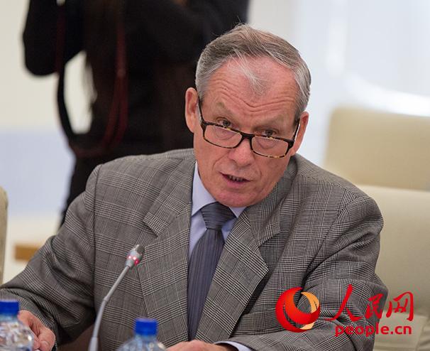 資料圖:俄羅斯戰(zhàn)略研究所副所長柯卡廖夫 (人民網(wǎng)記者 屈海齊 攝)