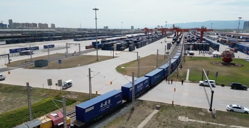 西安國際港站。圖片來源于人民日報視頻截圖