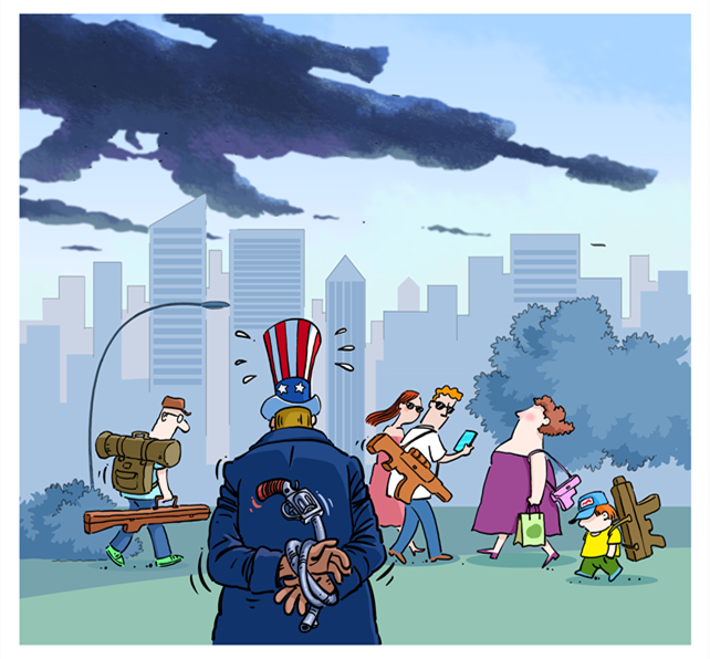 漫畫作者：馬宏亮（人民網(wǎng)版權(quán)圖片，未經(jīng)授權(quán)請勿轉(zhuǎn)載。）