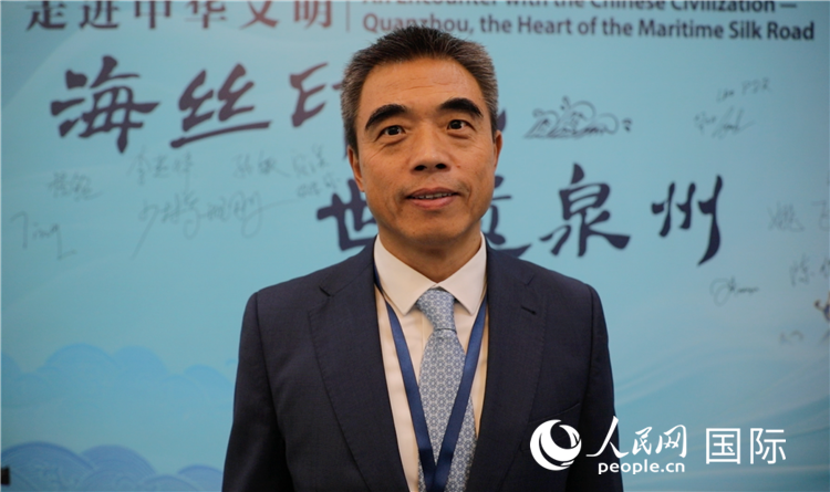 泉州市人民政府副市長姚飛接受人民網(wǎng)采訪。人民網(wǎng) 王婧攝