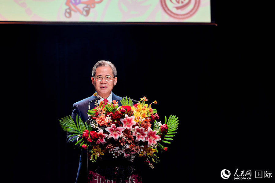 中國駐英國大使鄭澤光致辭。楊浩鵬攝