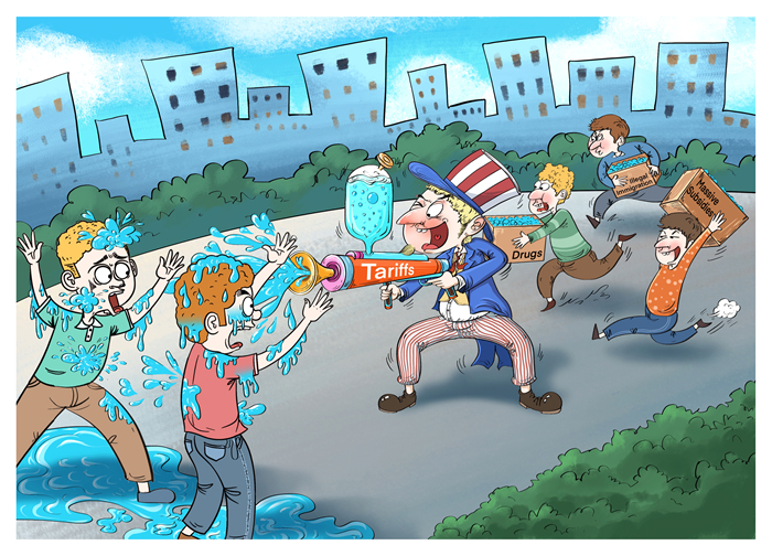 漫畫作者：譚希光（人民網(wǎng)版權(quán)圖片，未經(jīng)授權(quán)請勿轉(zhuǎn)載。）