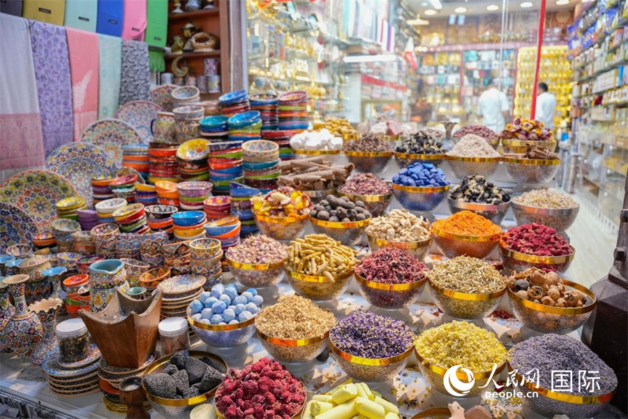 香料市場(chǎng)一景。人民網(wǎng) 塔里克·易卜拉欣攝