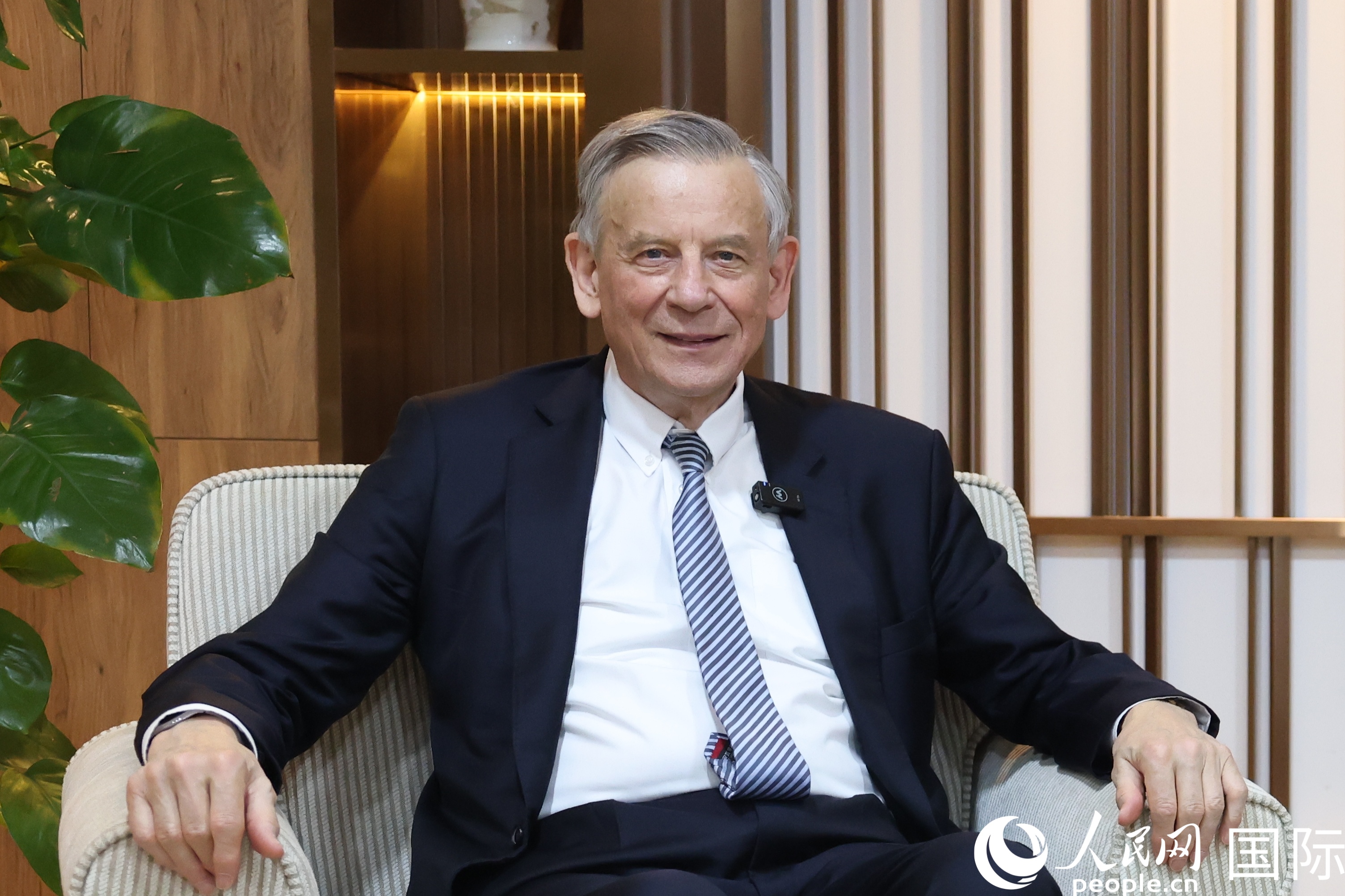 赫爾曼·西蒙接受人民網(wǎng)采訪。人民網(wǎng)記者 余樂攝