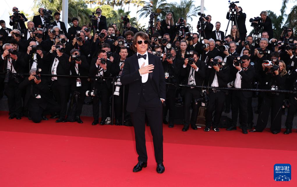 5月14日，在法國戛納舉行的第78屆戛納國際電影節(jié)上，《碟中諜8：最終清算》主演、美國演員湯姆·克魯斯出席首映禮。新華社記者 高靜 攝