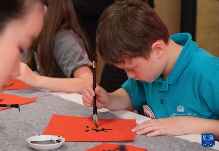 6月5日，在捷克布拉格，選手在第五屆“漢語橋”世界小學生中文秀捷克賽區(qū)決賽上展示才藝。新華社記者 鄧耀敏 攝