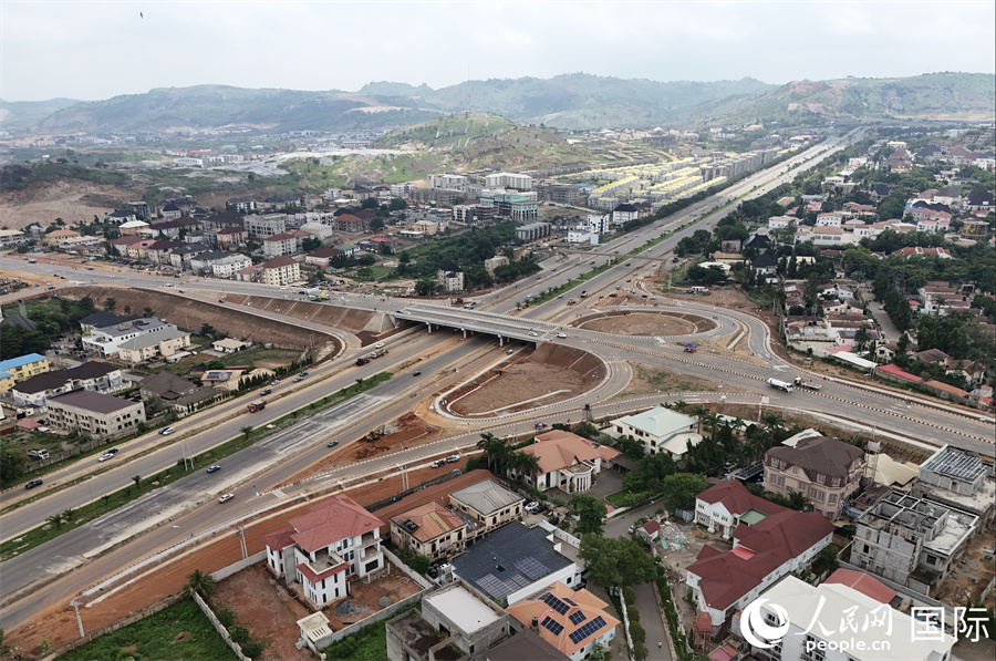 N16道路（立交橋上層）鳥瞰圖。中地海外尼日利亞有限公司供圖