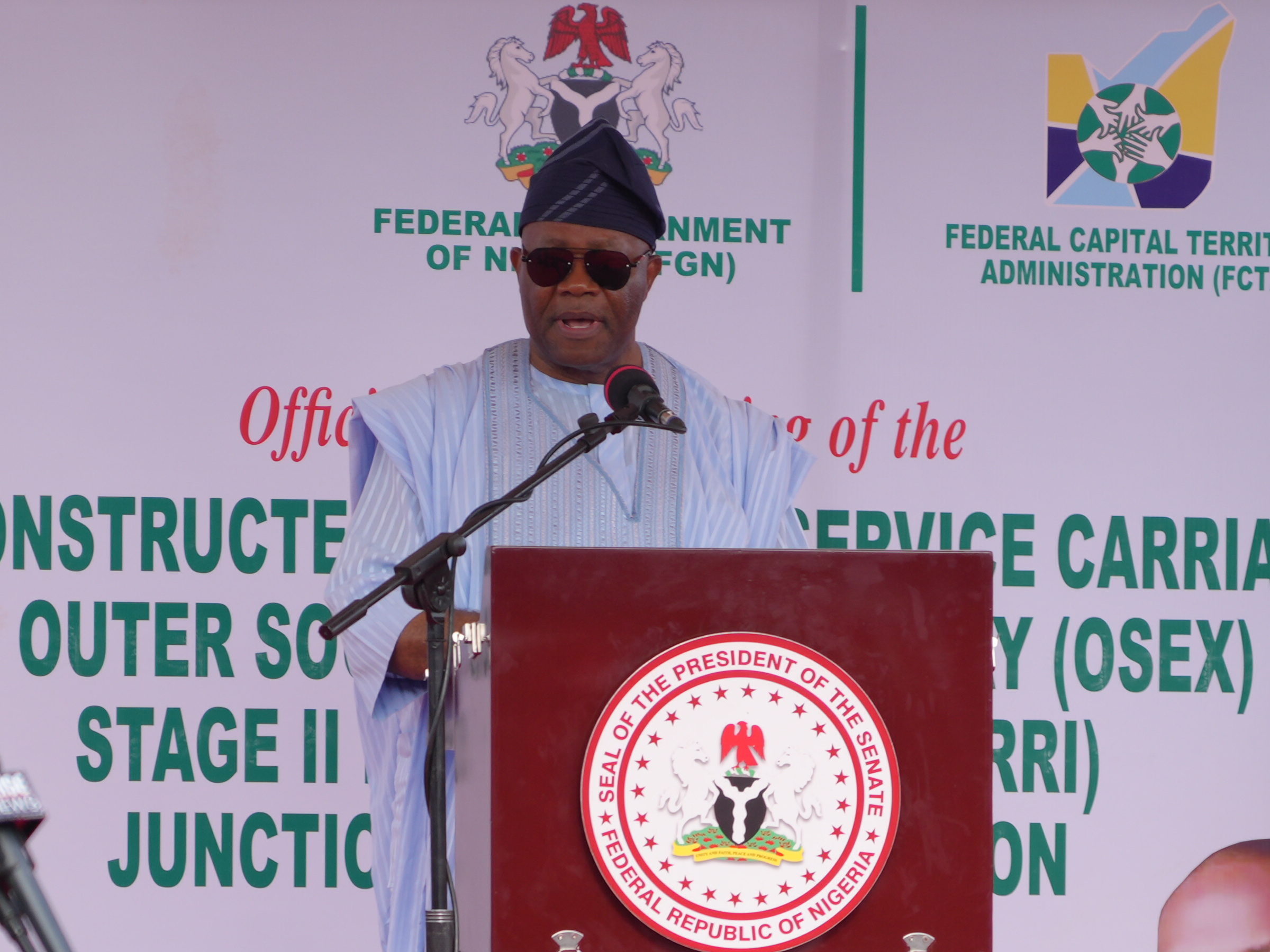 尼日利亞參議院議長阿克帕比奧致辭 中地海外尼日利亞公司供圖