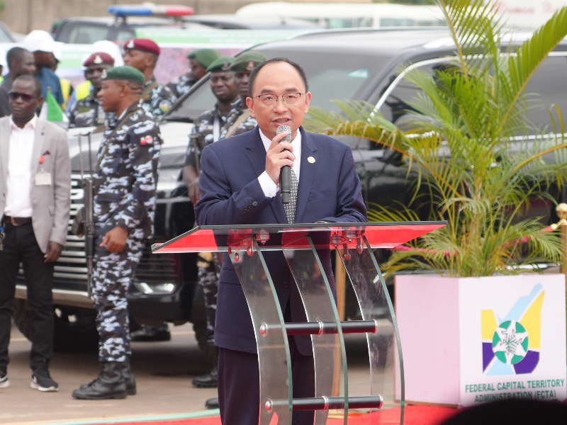 中地海外尼日利亞公司總經(jīng)理鐘翔致辭 中地海外尼日利亞公司供圖