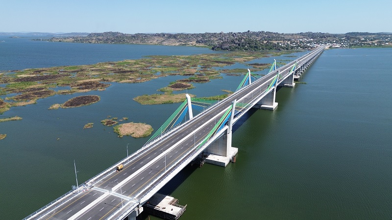 通車后的馬古富力大橋。中國土木供圖