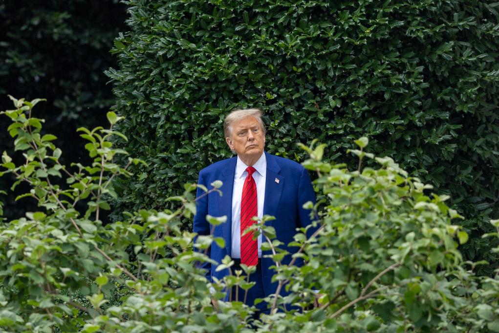 這是6月20日在美國華盛頓白宮拍攝的美國總統(tǒng)特朗普。新華社記者胡友松攝