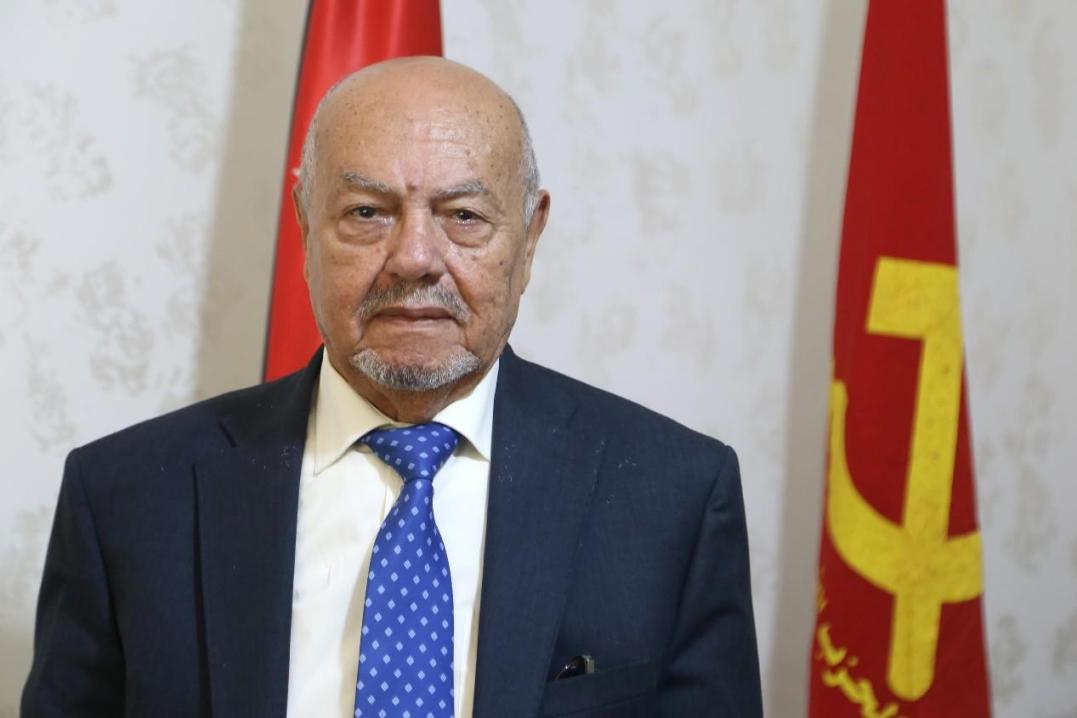 圖為約旦共產(chǎn)黨總書記法赫米。人民網(wǎng) 納達(dá)爾·達(dá)烏德攝