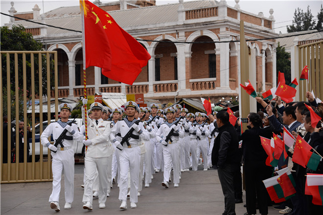 現(xiàn)場(chǎng)圖片。中國人民解放軍駐吉布提保障基地供圖
