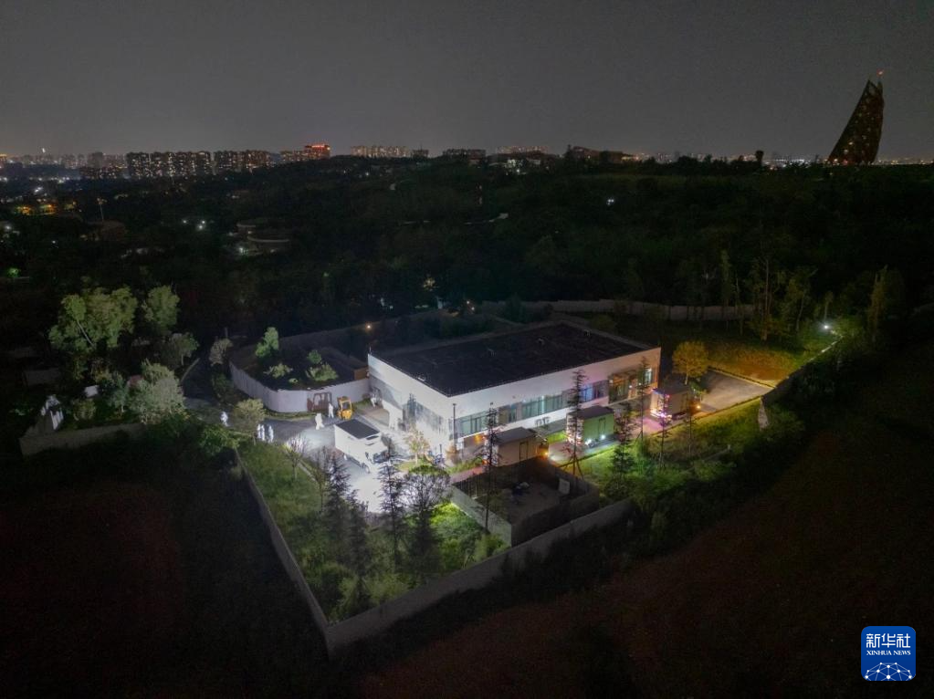 6月28日晚，四只大熊貓抵達(dá)成都大熊貓繁育研究基地。新華社發(fā)（成都大熊貓繁育研究基地供圖）