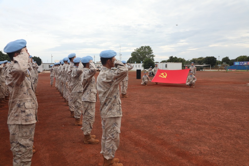 活動(dòng)現(xiàn)場。中國第15批赴南蘇丹（瓦烏）維和工兵分隊(duì)供圖