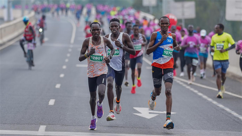 比賽現(xiàn)場(chǎng)。內(nèi)羅畢快速路項(xiàng)目部供圖