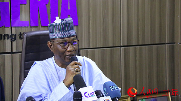 尼日利亞聯(lián)邦廣播電臺臺長布拉瑪致辭。人民網(wǎng)記者 姜宣攝