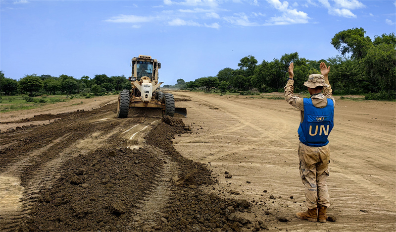 施工現(xiàn)場(chǎng)。維和工兵分隊(duì)供圖