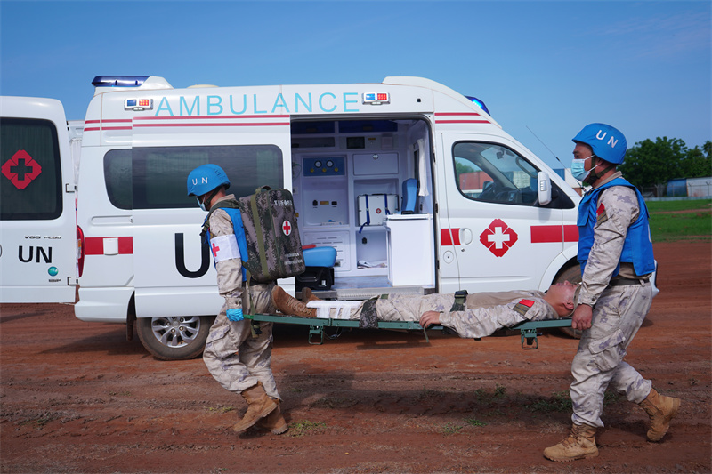 演練現(xiàn)場。維和工兵分隊(duì)供圖。