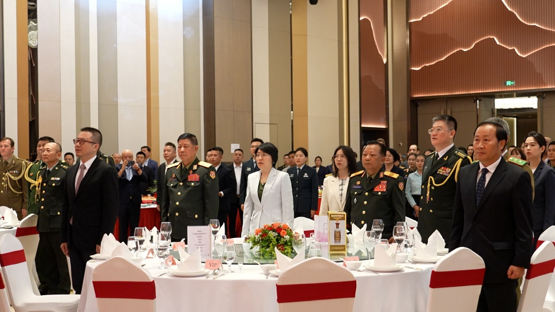 招待會現(xiàn)場。中國駐老撾大使館供圖