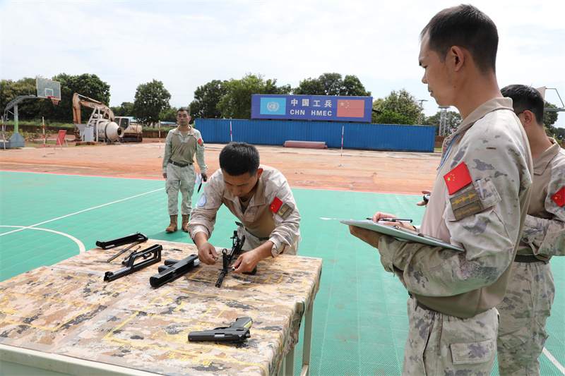 體育競賽現(xiàn)場。維和工兵分隊供圖