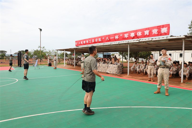 體育競(jìng)賽現(xiàn)場(chǎng)。維和工兵分隊(duì)供圖
