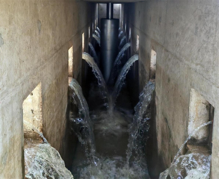 處理完畢的清水將輸送至市政系統(tǒng)。貝尼納吉原水預處理項目部供圖