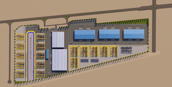 中遠海運海灣堆場規(guī)劃圖。中遠海運西亞公司供圖