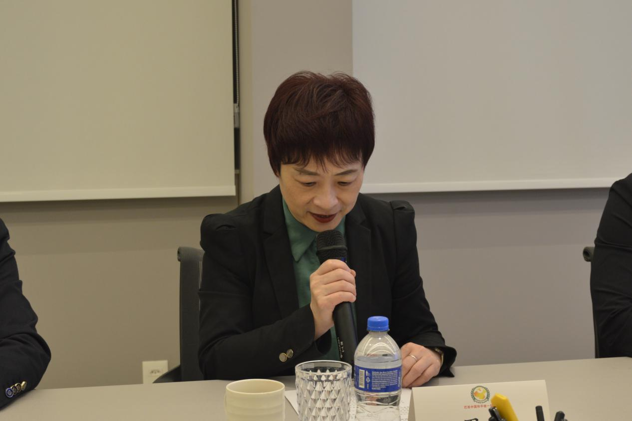 中國(guó)駐里約熱內(nèi)盧總領(lǐng)事田敏在座談會(huì)上致辭。 陳妤汎攝