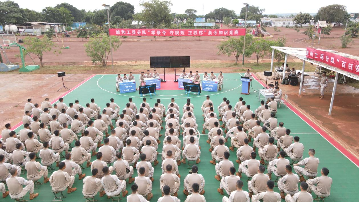 比賽現(xiàn)場(chǎng)。維和工兵分隊(duì)供圖