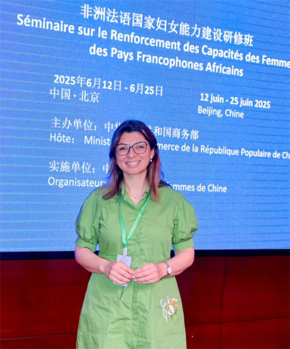 納迪婭今年6月赴華參加活動(dòng)留影。受訪者供圖