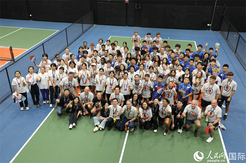 1、8月31日，中美青少年匹克球友誼賽活動在美國馬里蘭州蒙哥馬利郡舉行。 人民網(wǎng)記者 李志偉攝