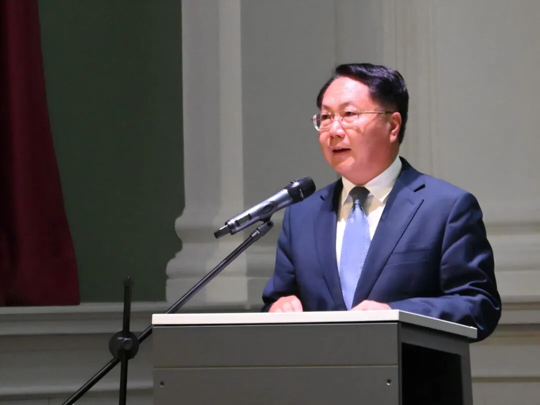 中國(guó)駐丹麥大使王雪峰出席活動(dòng)并致辭。中國(guó)駐丹麥大使館供圖