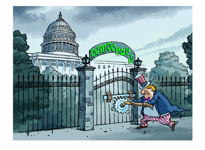 漫畫作者：馬宏亮（人民網(wǎng)版權(quán)圖片，未經(jīng)授權(quán)請勿轉(zhuǎn)載。）