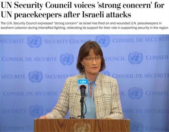 《華盛頓郵報》報道截圖（題圖為本月安理會輪值主席、瑞士常駐聯(lián)合國代表帕絲卡萊·貝里斯維爾）