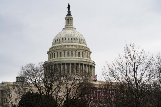   這是1月18日在美國華盛頓拍攝的國會大廈。新華社記者吳曉凌攝
