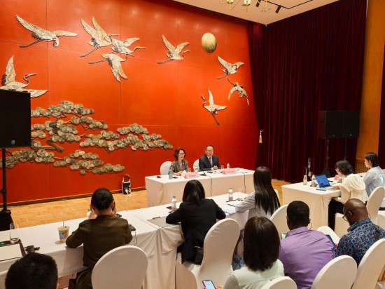 圖為“臨甲7號(hào)沙龍”專題吹風(fēng)會(huì)現(xiàn)場(chǎng)。新華社記者 袁睿 攝