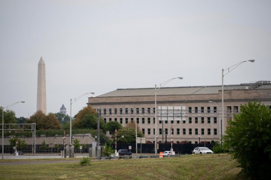 這是2021年8月3日在美國弗吉尼亞州阿靈頓拍攝的五角大樓。新華社記者劉杰攝