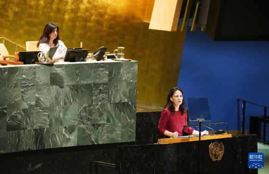 　　9月29日，在位于紐約的聯(lián)合國(guó)總部，第80屆聯(lián)大主席貝爾伯克在發(fā)表聯(lián)合國(guó)大會(huì)一般性辯論閉幕致辭。新華社記者吳曉凌攝