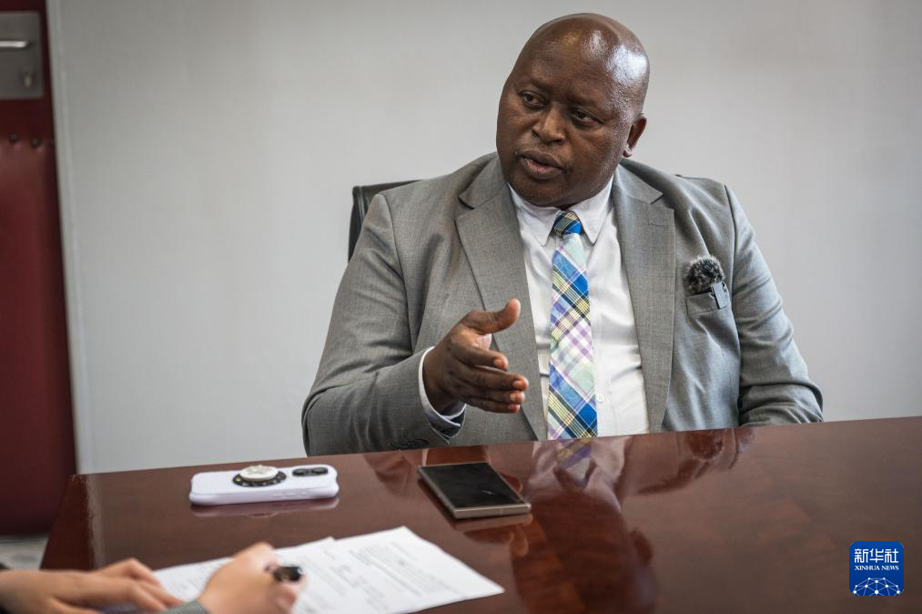 7月29日，萊索托貿易和工商業(yè)發(fā)展大臣莫凱蒂·謝利萊在萊索托首都馬塞盧接受新華社記者專訪。新華社記者 王冠森 攝